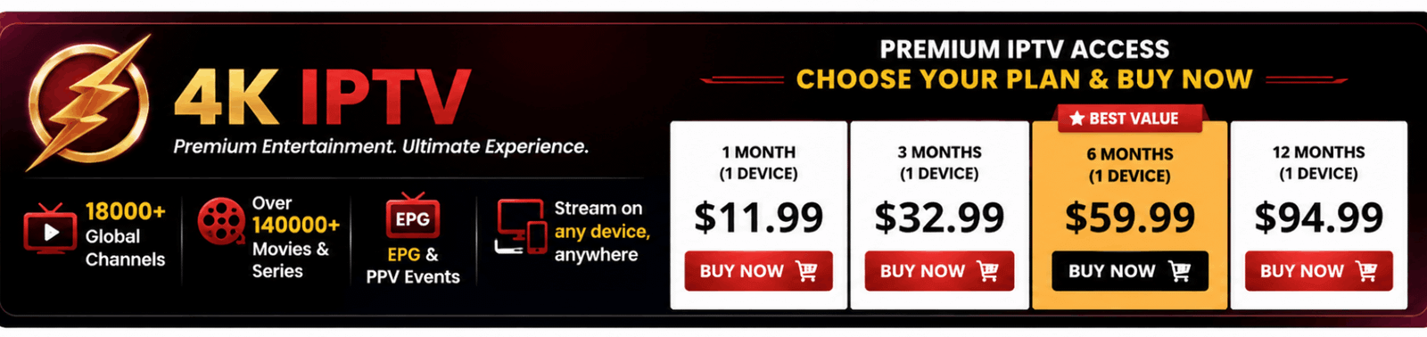Place your IPTV here